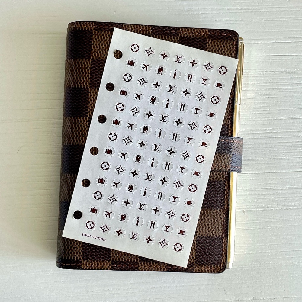 Louis Vuitton Monogram Planner Stickers for PM Small Agenda | NWOT Vintage